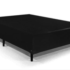 Cama Box Casal com Pés de Madeira