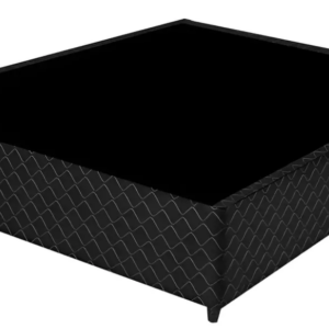 Base Cama Box Casal com Pés de Madeira