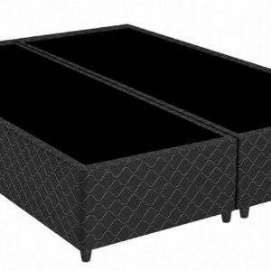 Base Cama Box Queen com Pés de Madeira