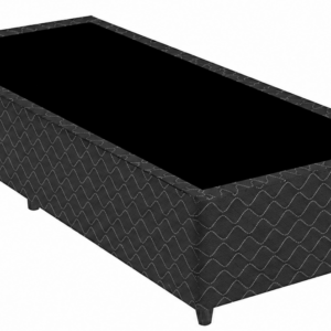 Base Cama Box Solteiro com Pés de Madeira