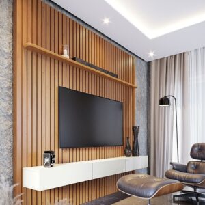 Painel Ripado Home Theater Suspenso para TV de Até 85”